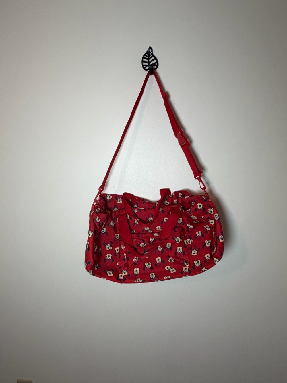 Disney Gap Red Floral Shoulder Bag with Adjustable Strap‎